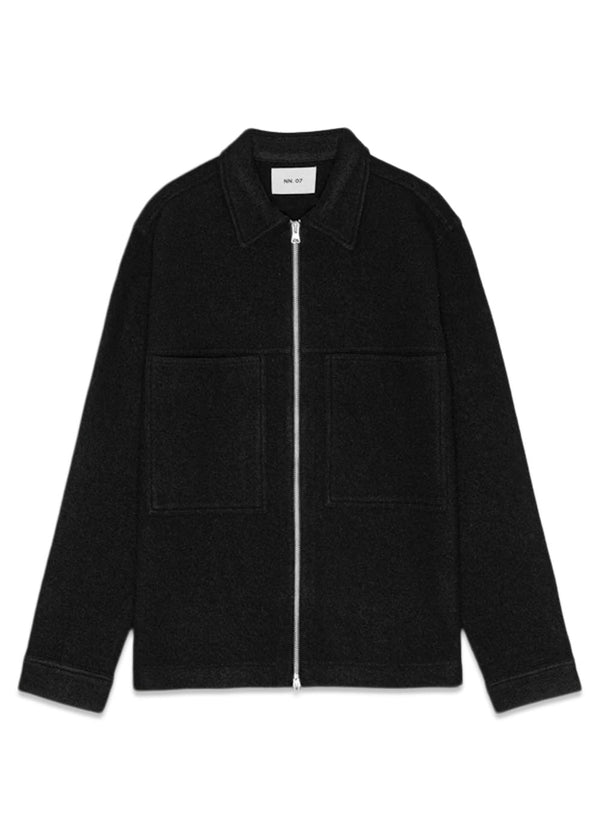 Isak Zip 6398 - Black-Knitwear-Nn. 07-Butler Loftet