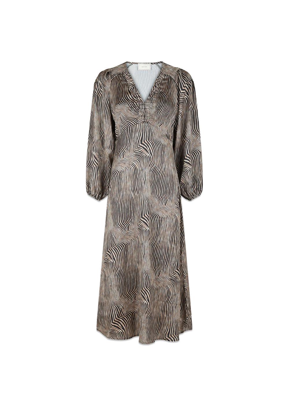 Isobel Floating Wave Dress - Dark Sand