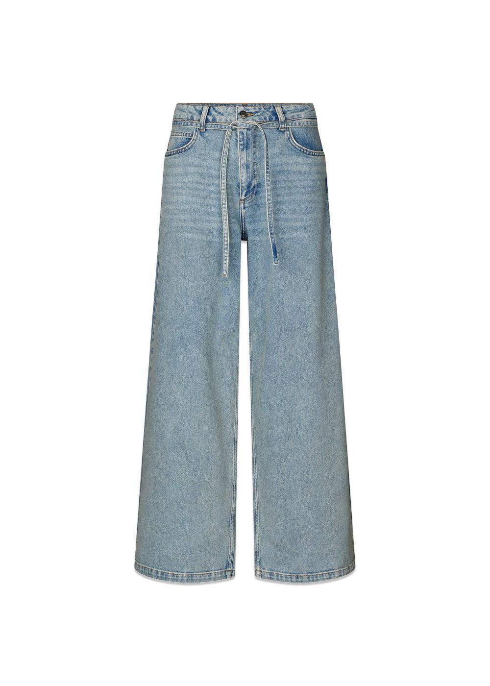 Isoldemd solid pants - Blue Beige Wash-Jeans-Modström-Butler Loftet