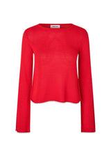IvonneMD flared o-neck - Fire Red-Knitwear-Modström-Butler Loftet