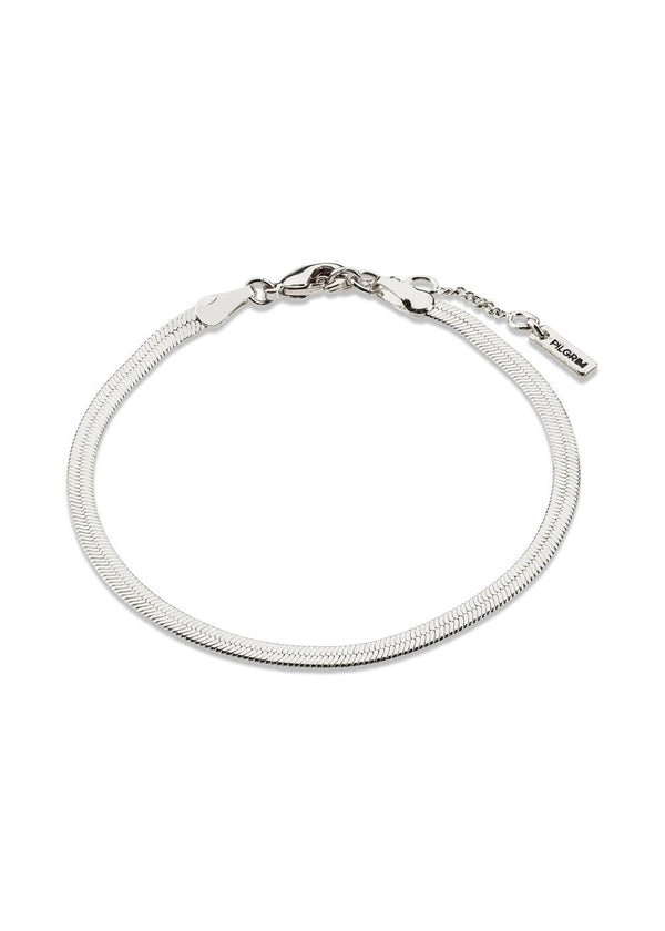 JOANNA flat snake chain bracelet silver-plated - Silver Plated-Jewellery-Pilgrim-Butler Loftet
