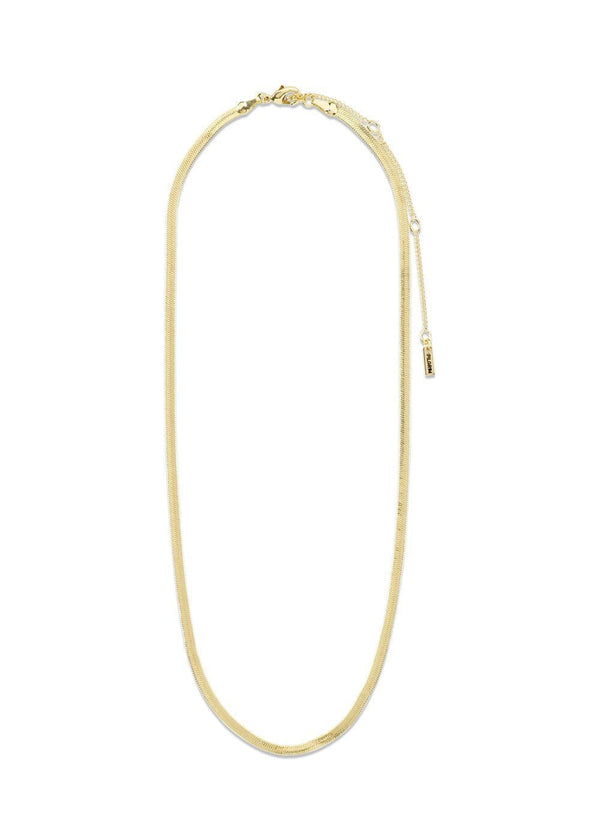 JOANNA flat snake chain necklace gold-plated - Gold Plated-Jewellery-Pilgrim-Butler Loftet