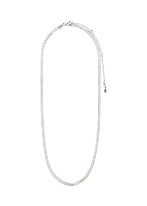 JOANNA flat snake chain necklace silver-plated - Silver Plated-Jewellery-Pilgrim-Butler Loftet