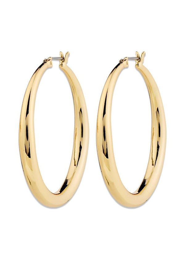 JORUN large hoop earrings gold-plated - Gold Plated-Jewellery-Pilgrim-Butler Loftet
