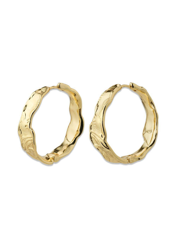 JULITA hoop earrings gold-plated - Gold Plated-Jewellery-Pilgrim-Butler Loftet