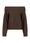 Jane Knit Blouse - Brown Melange