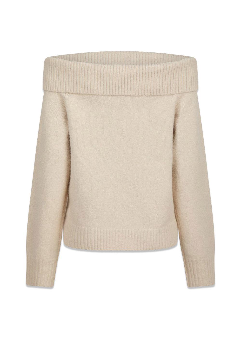 Jane Knit Blouse - Ivory-Knitwear-Neo Noir-Butler Loftet