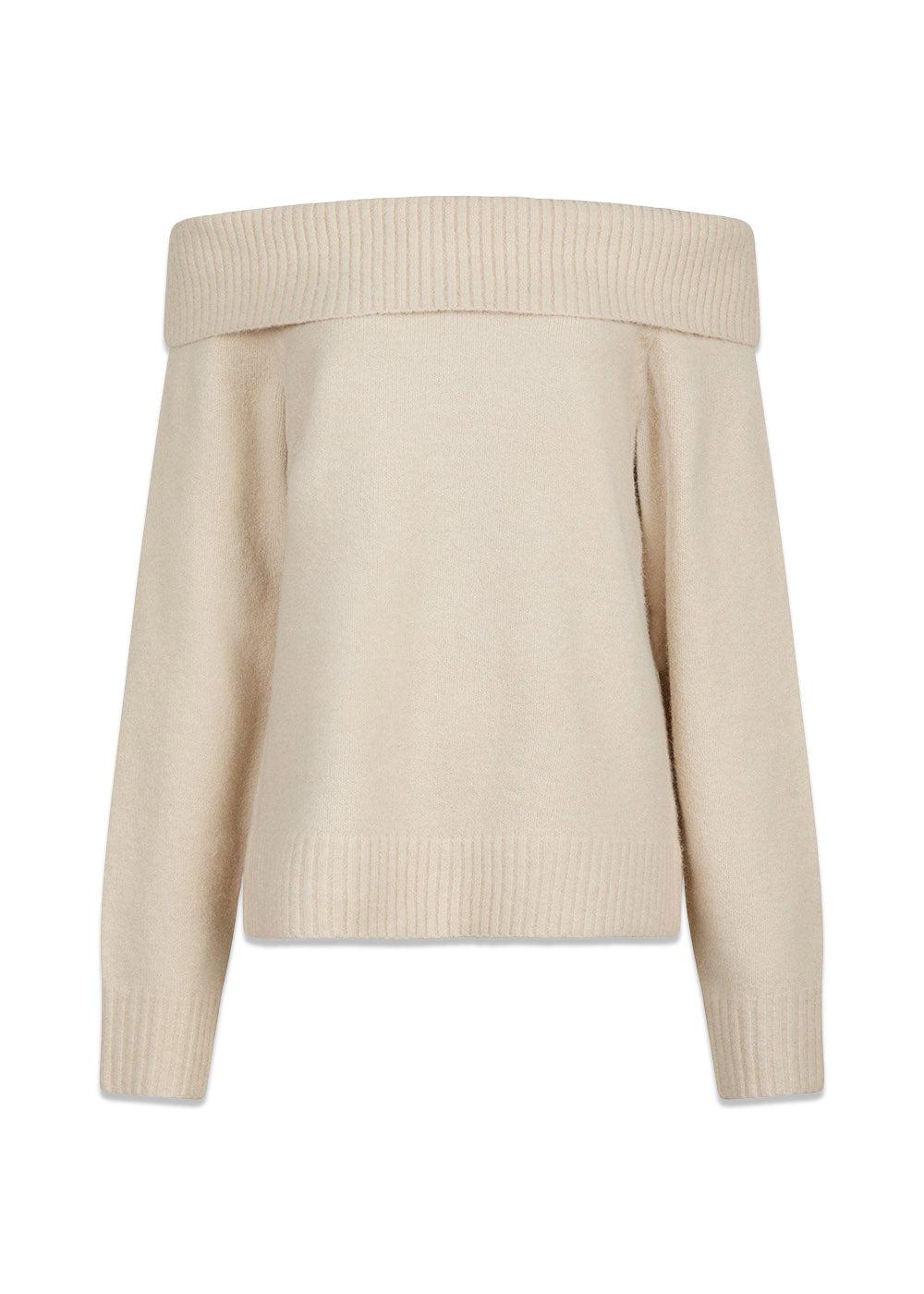 Jane Knit Blouse - Ivory-Knitwear-Neo Noir-Butler Loftet