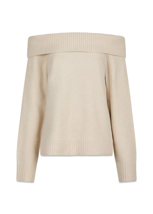 Jane Knit Blouse - Ivory-Knitwear-Neo Noir-Butler Loftet