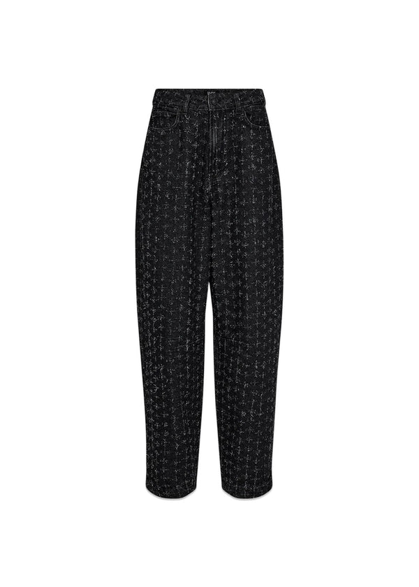 Janice Slung Jeans Black Punch Denim - Black-Jeans-Ivy Copenhagen-Butler Loftet