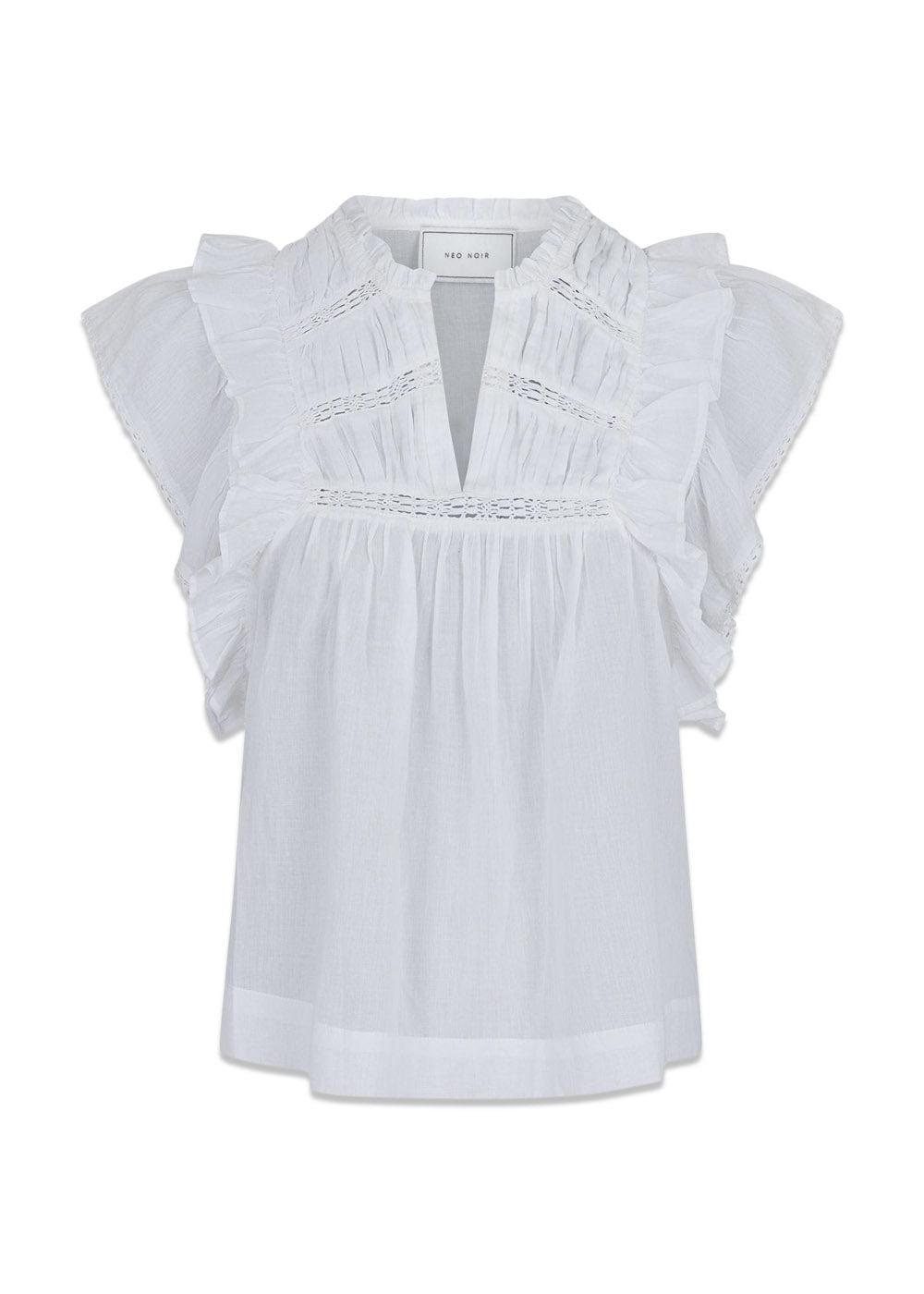 Neo Noirs Jayla S Voile Top - White. Køb toppe her.