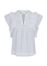 Neo Noirs Jayla S Voile Top - White. Køb toppe her.