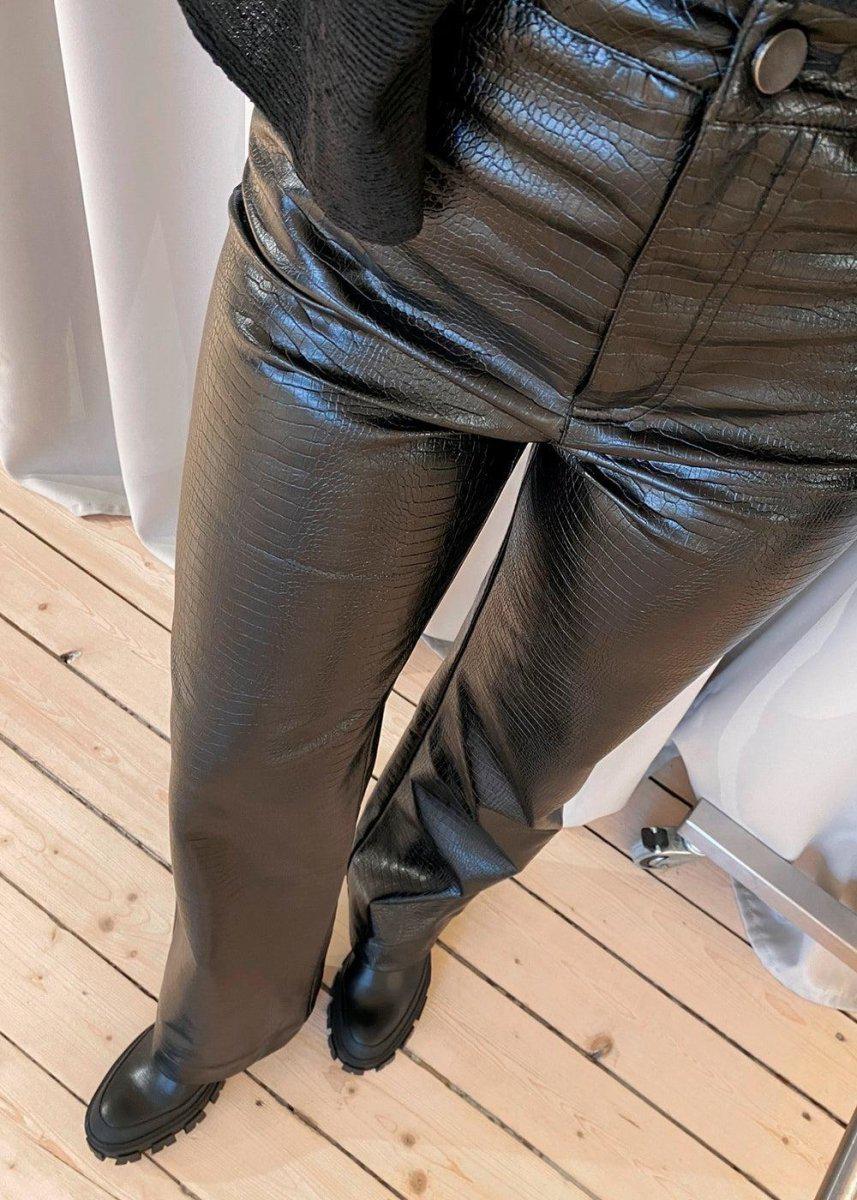 Jennifer Croc Pants - Black Pants812_158002_BLACK_345711554695752- Butler Loftet