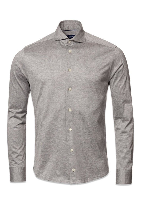 Etons Jersey Slim - Grey Mel. Køb shirts her.