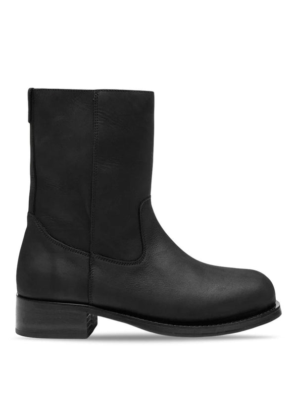 Jessie - Black Crazy Horse Leather-Boots-Playboy Footwear-Butler Loftet