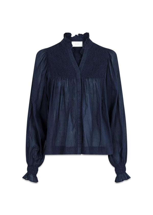 Jill S Voile Blouse - Navy