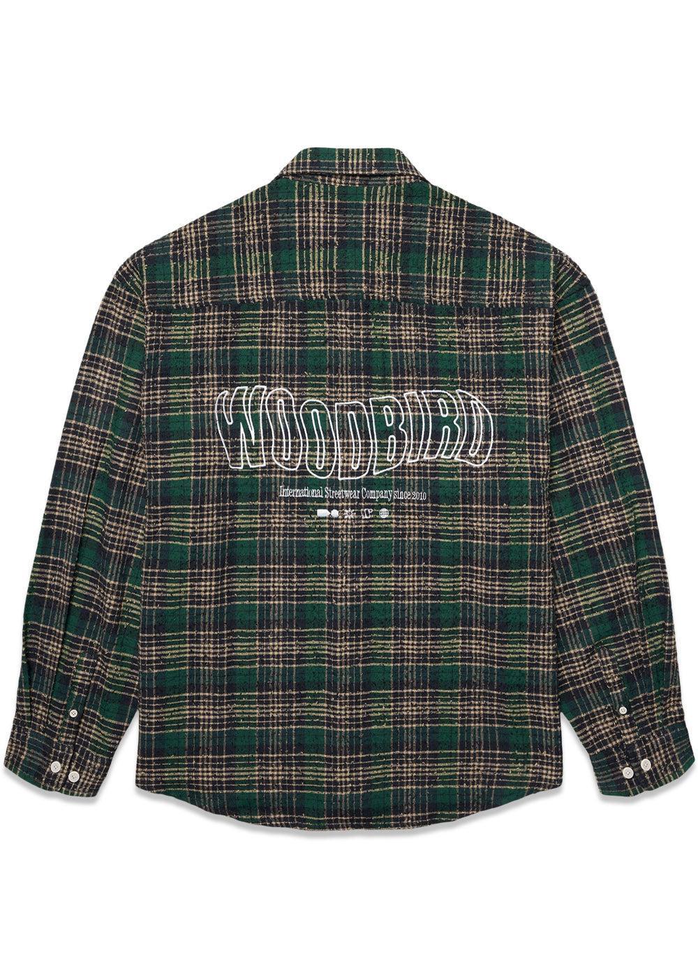 Jong Em Check Shirt - Green Check-Shirts-Woodbird-Butler Loftet