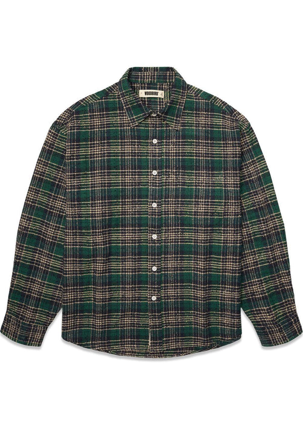 Jong Em Check Shirt - Green Check-Shirts-Woodbird-Butler Loftet