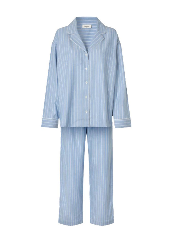 Josefinemd pyjamas - Vista Blue Stripe-Shirts-Modström-Butler Loftet