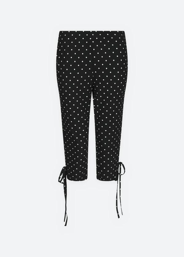 Juan Dot Capri Pants - Black