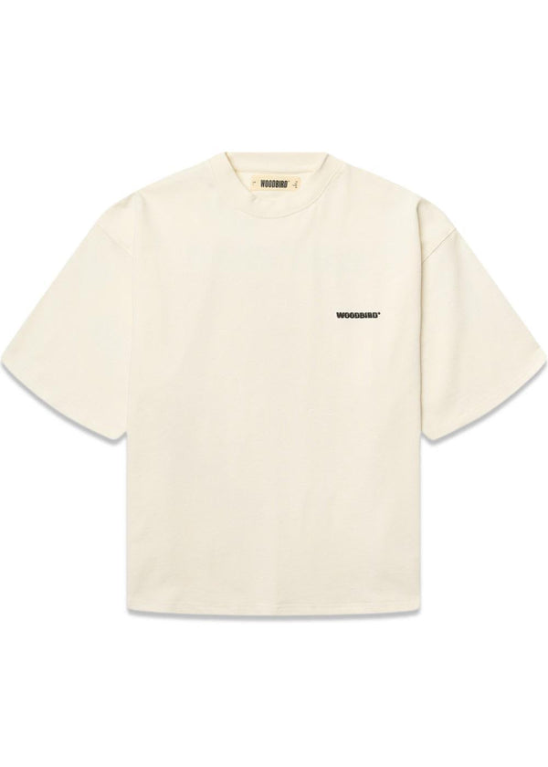 Juno Tram Tee - Off White-T-shirts-Woodbird-Butler Loftet