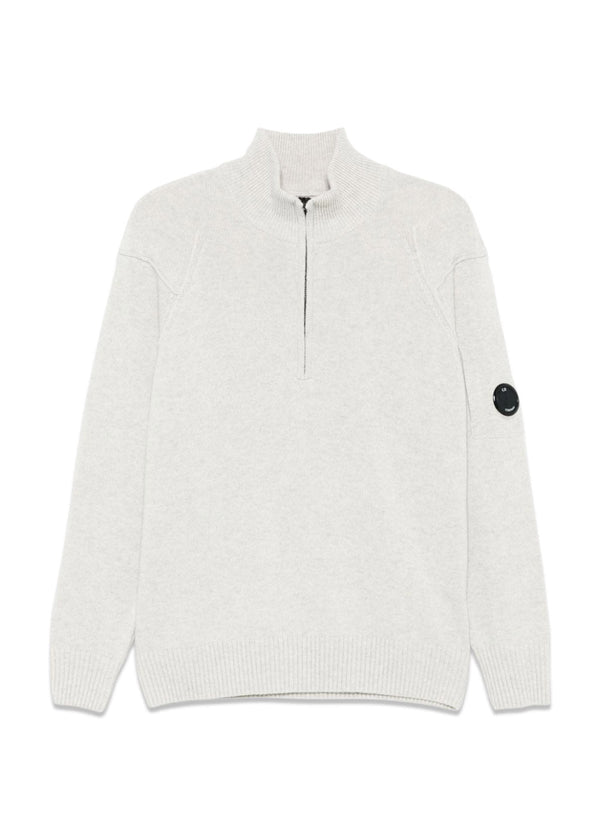 KINTWEAR HALF ZIP - Grey-Knitwear-C.P. Company-Butler Loftet
