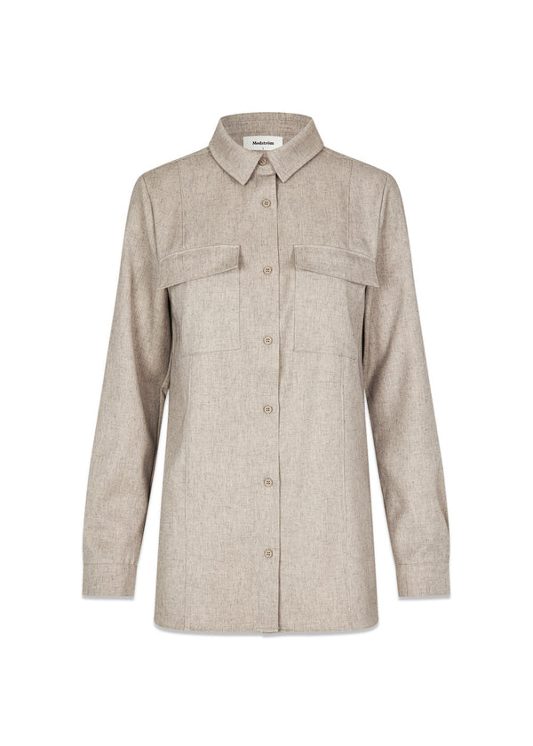 KalemMD shirt - Beige Melange-Shirts-Modström-Butler Loftet