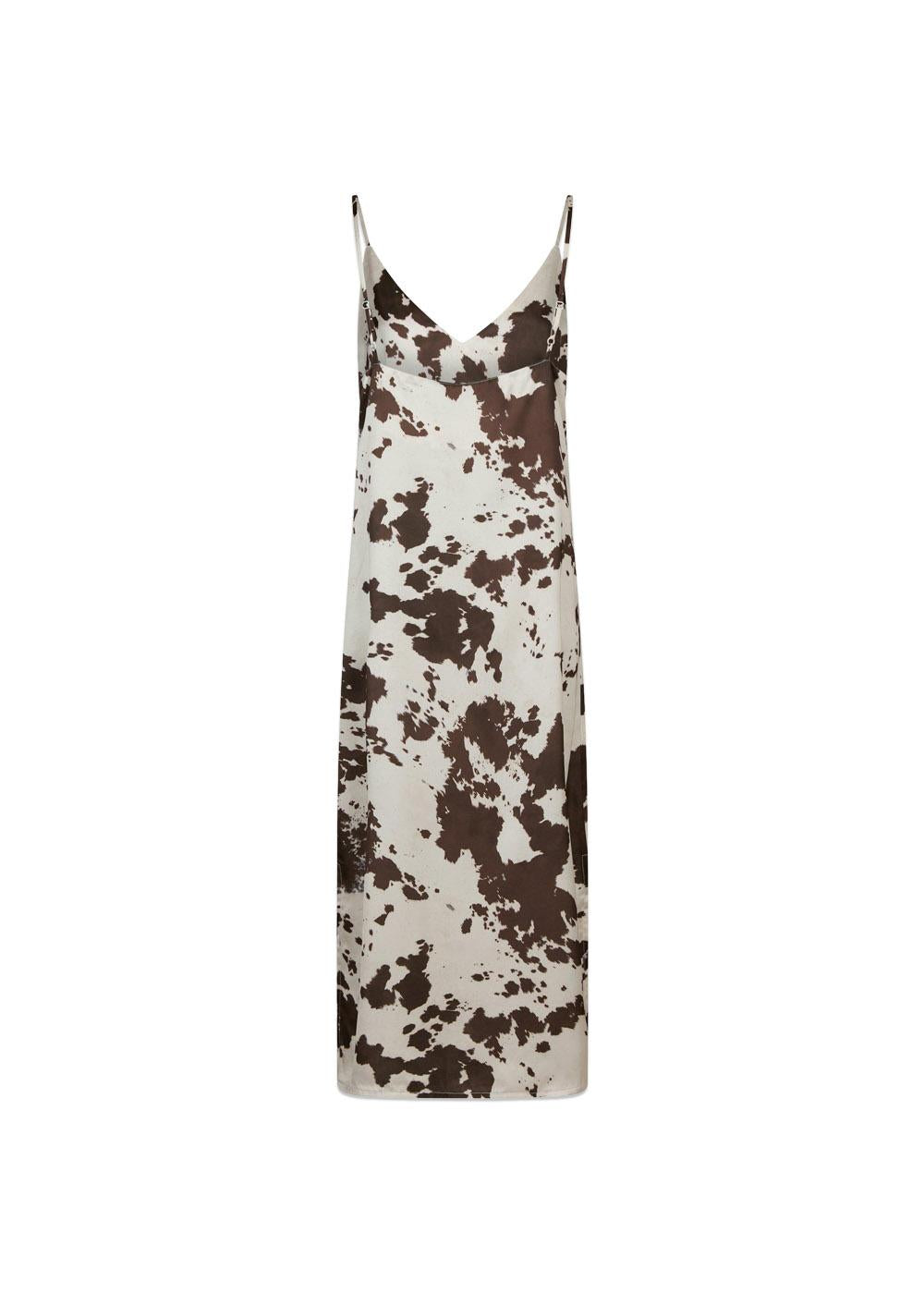 Kamran Cow Print Dress - Brown-Dress-Neo Noir-Butler Loftet