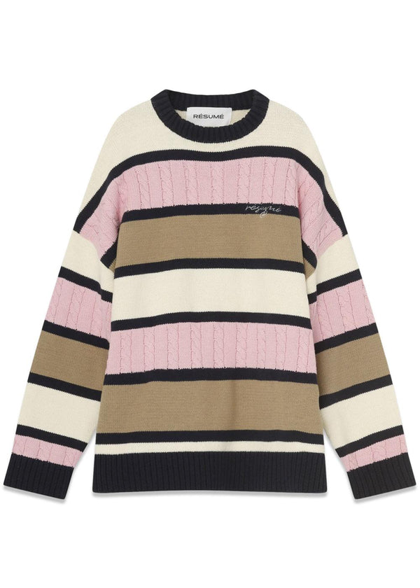 KarloRS Knit Pullover - Multi Pink-Knitwear-RÉSUMÉ-Butler Loftet