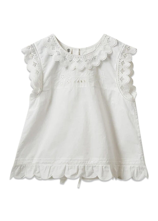 Kirsten Cloth Top - White-Top-The Garment-Butler Loftet