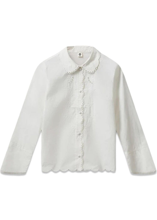 Kirsten Collar Shirt - White-Shirts-The Garment-Butler Loftet