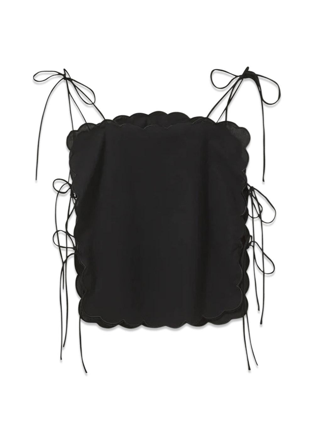 Kirsten Tie Top - Black-Top-The Garment-Butler Loftet