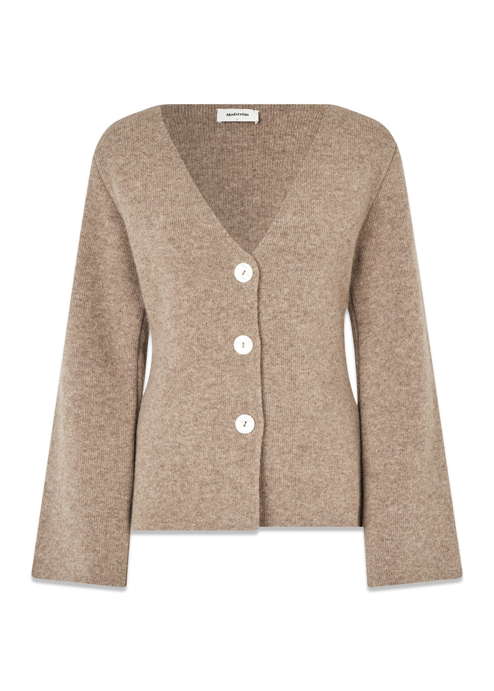 KlaytonMD cardigan - Dark Beige Melange