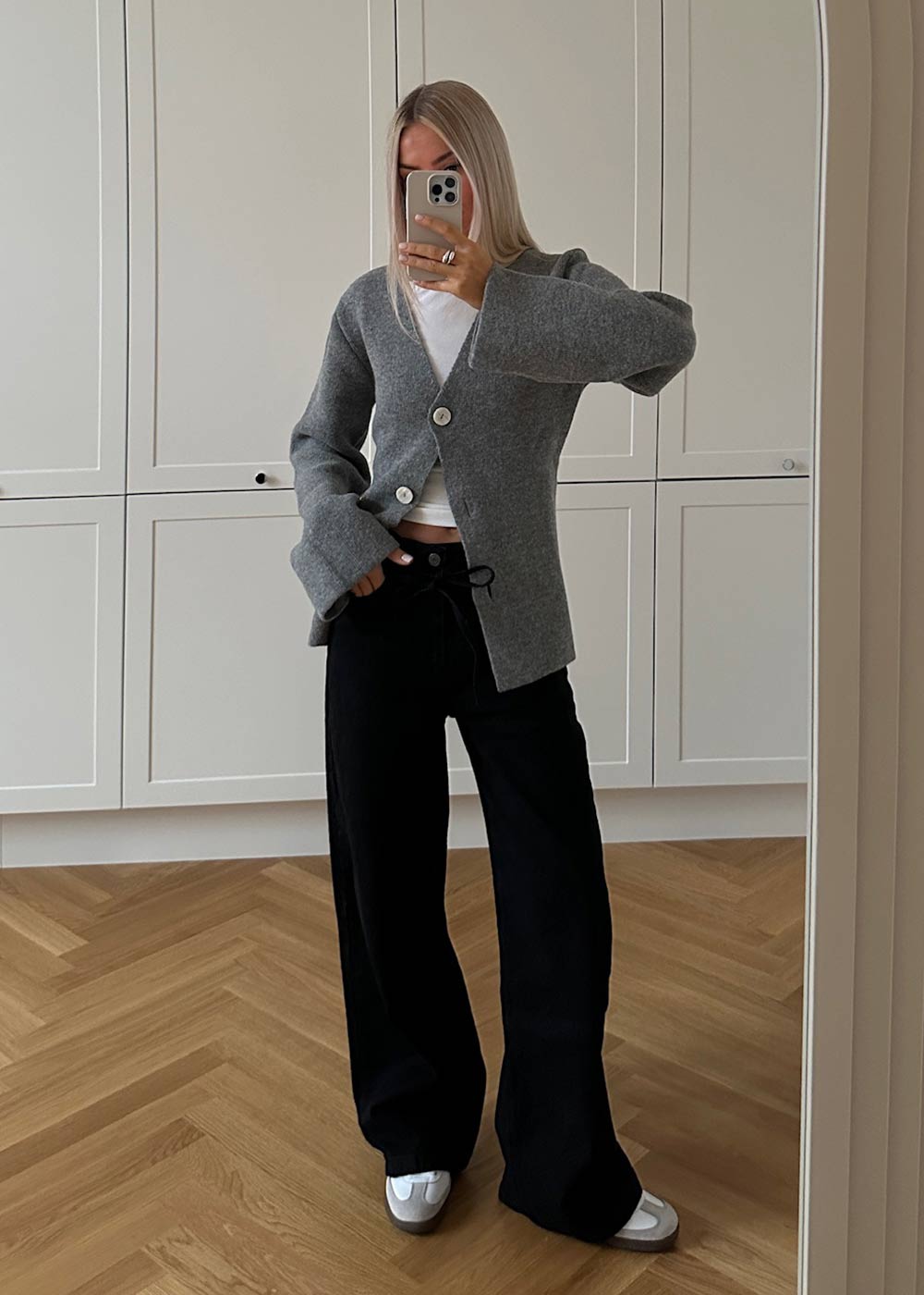 KlaytonMD cardigan - Grey Melange-Knitwear-Modström-Butler Loftet