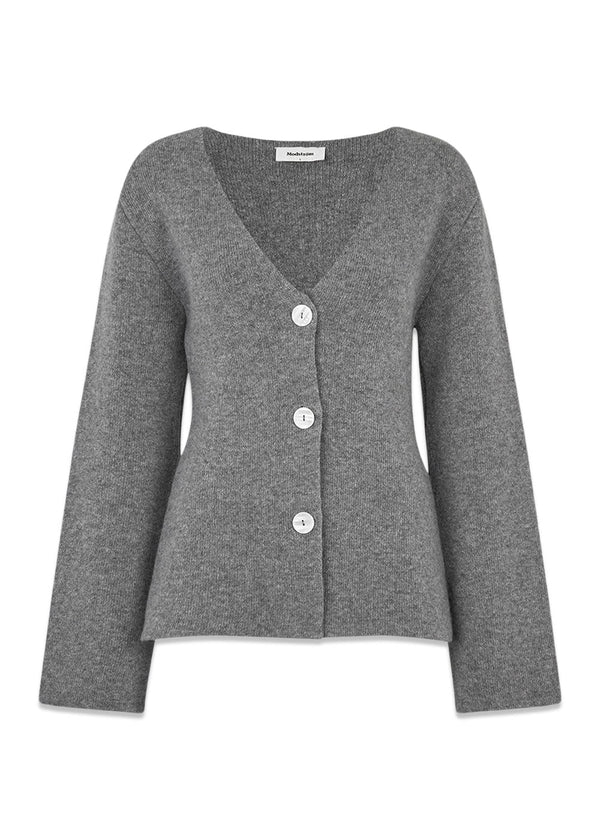 KlaytonMD cardigan - Grey Melange-Knitwear-Modström-Butler Loftet