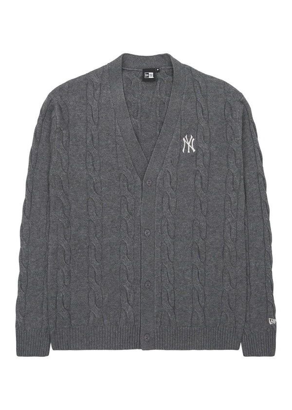 Knit Cardigan NEYYAN - Grey-Knitwear-New Era-Butler Loftet