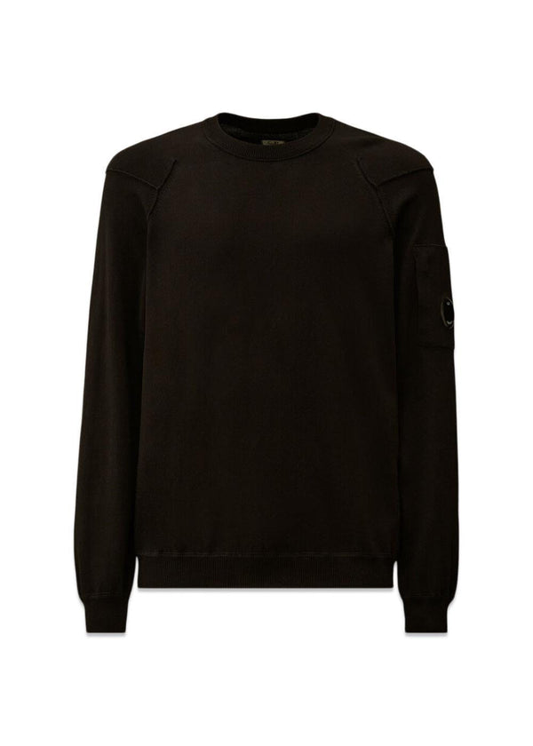 Knitwear - Crew Neck Boston - Black-Knitwear-C.P. Company-Butler Loftet
