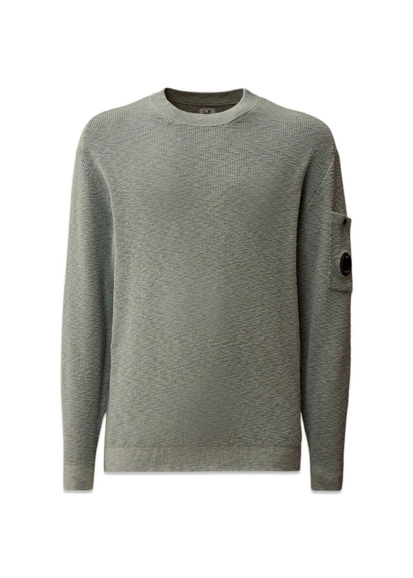 Knitwear Crew Neck - Silver Blue-Knitwear-C.P. Company-Butler Loftet