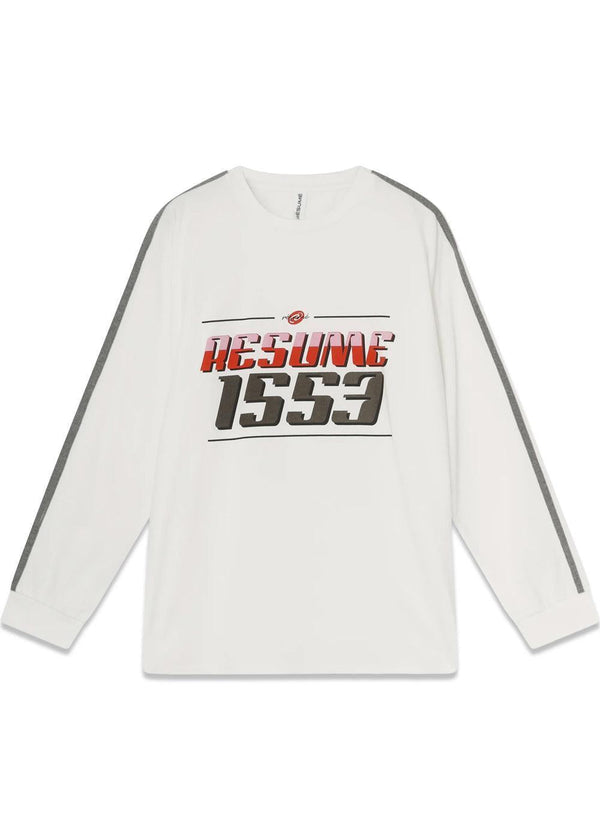 KorbinRS LS Tee - White-Long-sleeved T-shirts-RÉSUMÉ-Butler Loftet