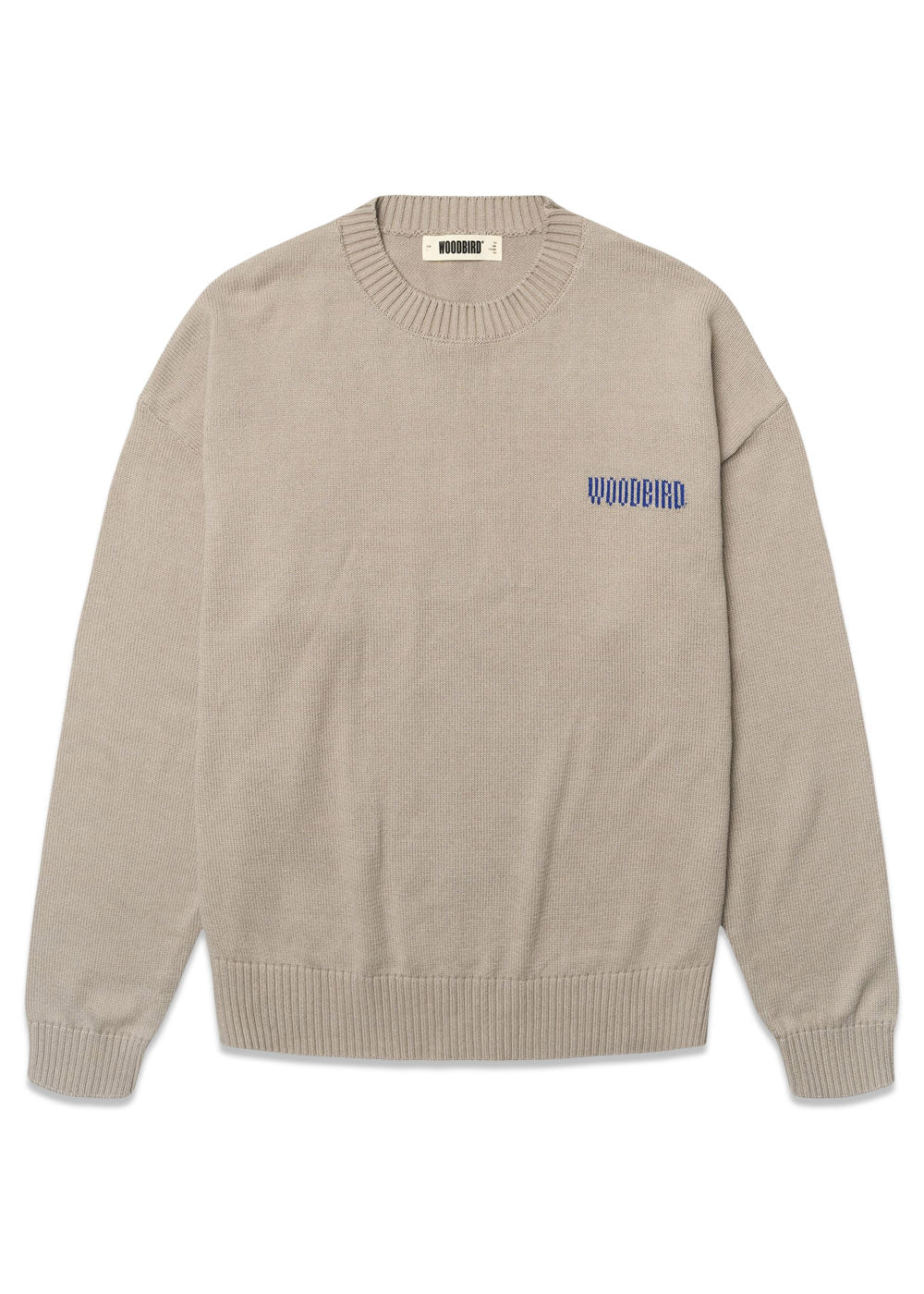 Kurt Wobbly Crew - Stone-Knitwear-Woodbird-Butler Loftet