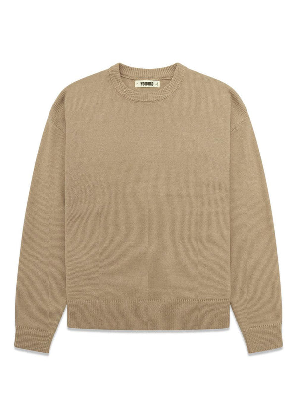 Kurt base Knit - Stone-Knitwear-Woodbird-Butler Loftet