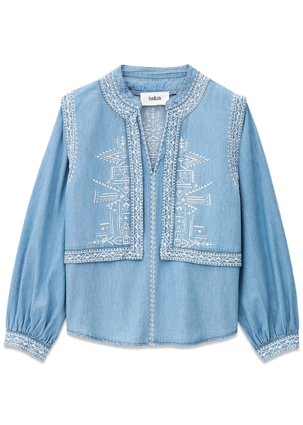 LAURA - Light Used Blue-Blouses-Ba&sh-Butler Loftet