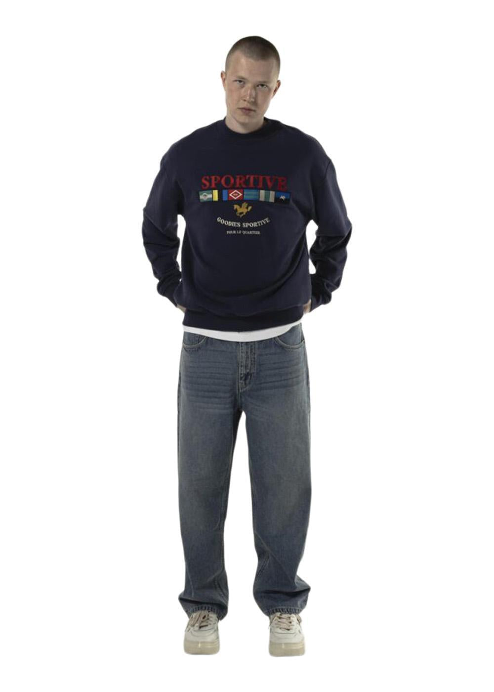 ﻿LEGACY FLAGS CREWNECK - Navy Blue-T-shirts-Goodies Sportive-Butler Loftet