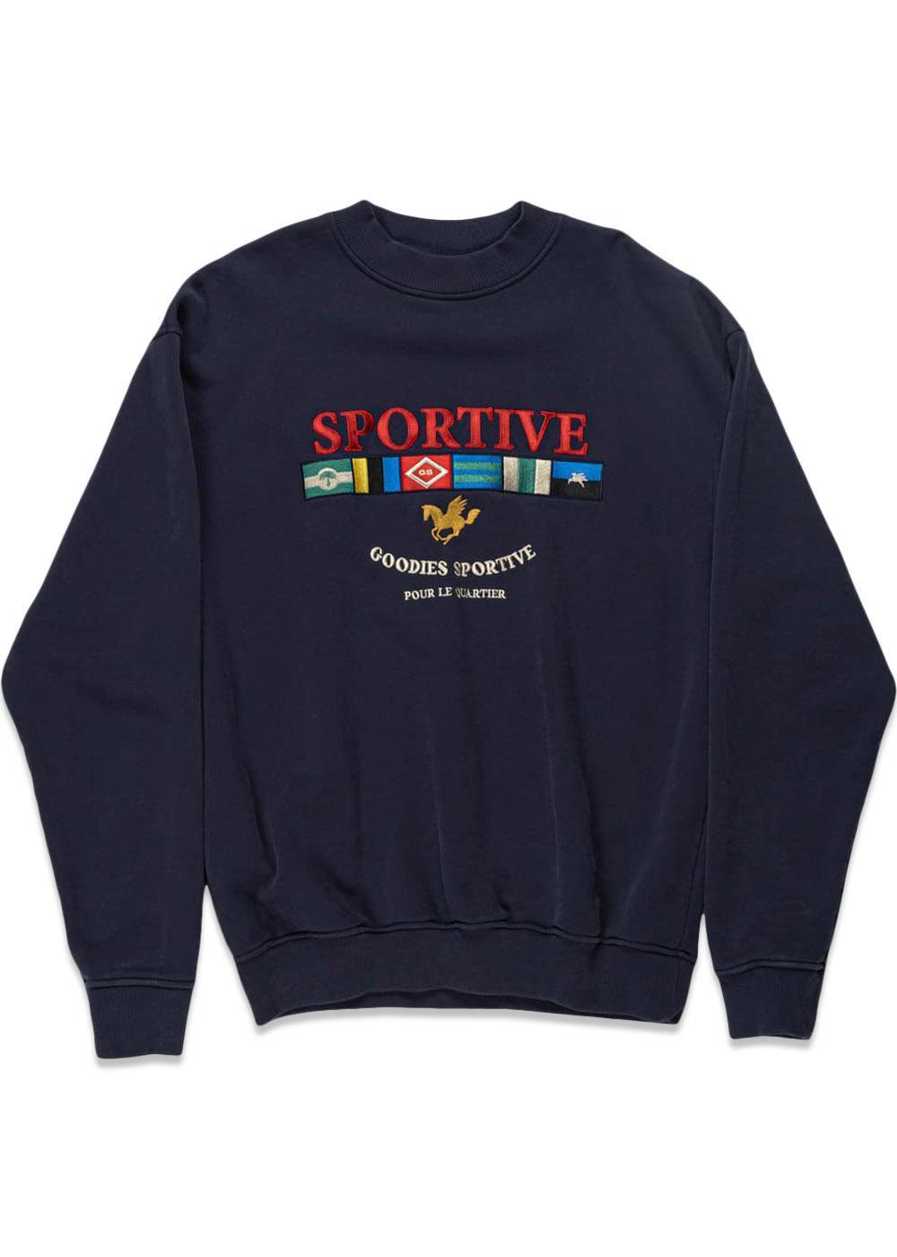 ﻿LEGACY FLAGS CREWNECK - Navy Blue-T-shirts-Goodies Sportive-Butler Loftet