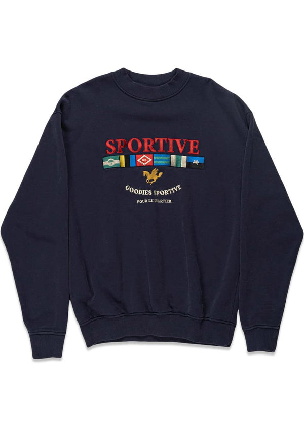 ﻿LEGACY FLAGS CREWNECK - Navy Blue-T-shirts-Goodies Sportive-Butler Loftet