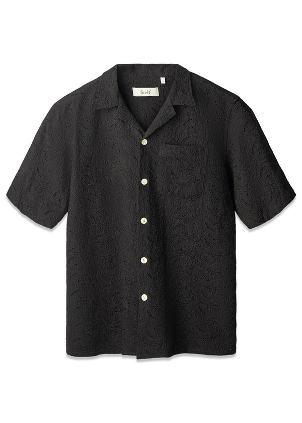 LEO PAISLEY SHIRT - Black-Shirts-Forét-Butler Loftet
