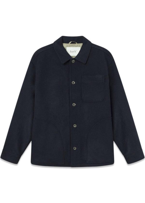 LODGE WOOL JACKET - Navy-Outerwear-Forét-Butler Loftet