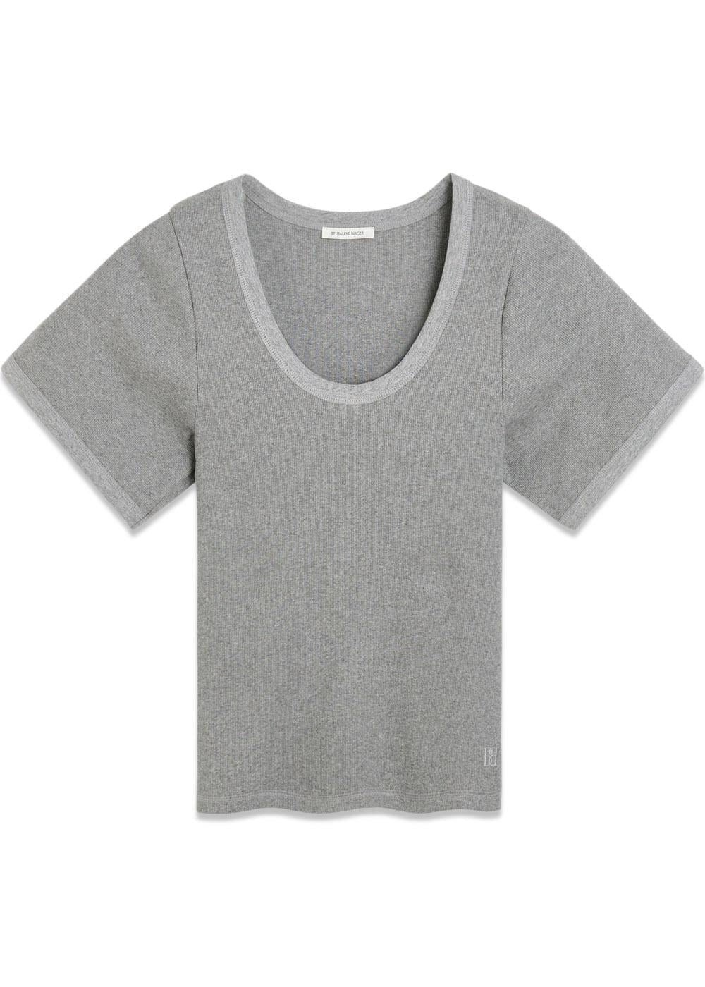 LUNAI - Grey Melange-T-shirts-By Malene Birger-Butler Loftet