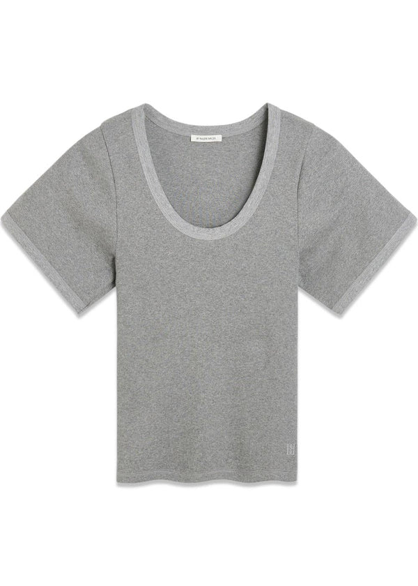 LUNAI - Grey Melange-T-shirts-By Malene Birger-Butler Loftet