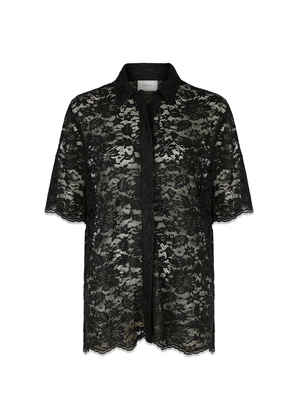Lamari Lace Shirt - Black-Blouses-Neo Noir-Butler Loftet